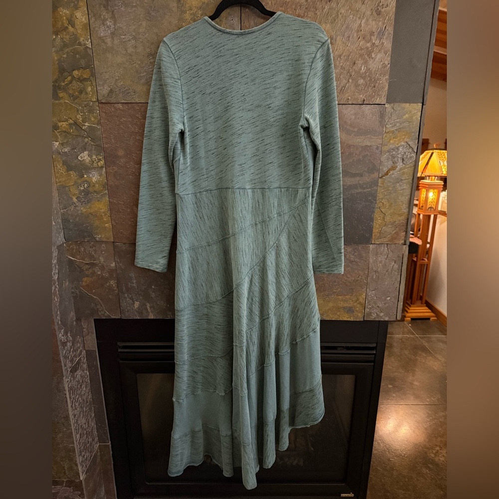 NWOT Soft Surroundings teal topper, M, unique boho, arty piece. Asymmetrical - Picture 4 of 15
